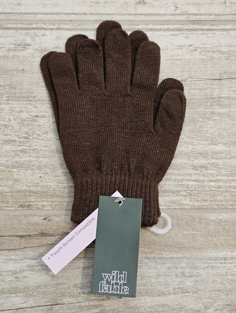 Wild Fable Brown Touchscreen Knit Gloves